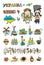 Travel to Ukraine. Icons set for your design
