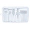 Travel Toiletries Transparent Clear Plastic on white background