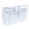 Travel Toiletries Transparent Clear Plastic on white background