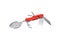 Travel tool spoon, fork, knife multifunctional set, utility knife with travel and tourism tool set, close-up