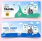 Travel and tour social media cover or web banner. Travel agency World travel banner. company promotion Holiday Adventure Template.