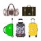 Travel tourism fashion baggage or luggage vacation handle leather big packing briefcase and voyage destination case bag