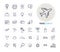 Travel and Tourism line icons set flat design