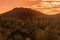 Travel tourism photo of Arizona Sun sets over Arizona desert landscape near Phoenix ,Az,USA