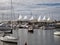 Travel and Tourism - Spectacular sails looking towards Southport and Fisherman& x27;s Wharf  QLD Australia