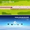 Travel and tourism vector illustration. Plane airplane landing,aviation. Flight, air travelling. Summer holidays,train