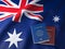Travel, tousism or immigration in Australia concept. Different passports on australian flag