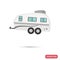 Travel trailer color icon for web and mobile design