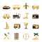 Travel, transportation, tourism and holiday icons