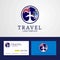 Travel Tristan da Cunha Creative Circle flag Logo and Business c