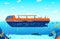 Travel in tropical sea on water transport poster vector illustration. Marine ship cruise, sailboat floating on ocean