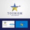 Travel Ukraine flag Creative Star Logo and Business card design