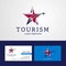 Travel United Kingdom flag Creative Star Logo and Business card