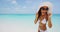 Travel Vacation Bikini beach woman happy smiling playful cheerful having fun