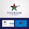 Travel Vanuatu flag Creative Star Logo and Business card design