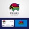 Travel Vanuatu Flag Logo and Visiting Card Design