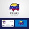 Travel Venezuela Flag Logo and Visiting Card Design