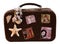 Travel Vintage Suitcase with stickers