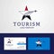 Travel Yemen flag Creative Star Logo and Business card design