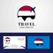 Travel Yemen Flag Logo and Visiting Card Design