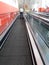 Travelator, moving walkway in shopping centre in bucharest, Romania, 2021