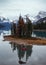 Traveler canoeing on Maligne lake in Spirit Island at Jasper national park