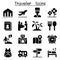 Traveler icon set