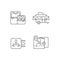 Traveler pack linear icons set