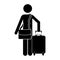 Traveler or passenger icon image