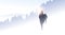 Traveler People Group Silhouette Hiking Mountain Winter Forest Nature Background