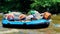 The traveler whitewater with Inflatable Boat at Chiang Mai, Thai