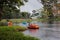 Travelers boat riding at the kodaikanal lake near the boat house.