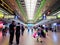 Travelers in hall of Beijing West Railway Station