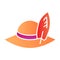 Travelers hat flat icon. Beach panama hat color icons in trendy flat style. Cap gradient style design, designed for web