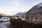 Travelers people and driver stop car in parking at outdoor of resort hotel in Hunder of Hunder village in nubra tehsil valley