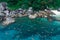 Travelers are swimming and snorkeling in Andaman sea at Similan Island, Thailand