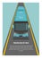 Traveling by bus. Simple flat illustration. Top view.