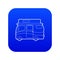 Traveling camper van icon blue vector