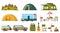 Traveling Camping Elements Set