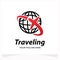 Traveling Globe Logo Template Design Template