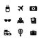 Traveling icon set vector design templates