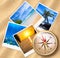 Traveling photos with compass