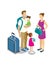 Traveling young family with children