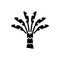 Traveller palm black glyph icon
