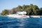 The traveller on the speed boat at Karang Panambungan Makassar Island