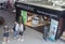 Travellers leaving the duty free shop in the Southampton Regional airport in the South of England