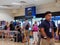 Travellers queue up to board the ferry boat from Tanah Merah ferry terminal in Singapore to Bandar Bentan Telani terminal in