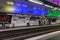 Travellers waiting at subway station Rambuteau in Paris, France