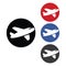 Travelling airplane icon and simple flat symbol for web site, mobile, logo, app, UI