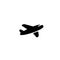 Travelling airplane icon and simple flat symbol for web site, mobile, logo, app, UI